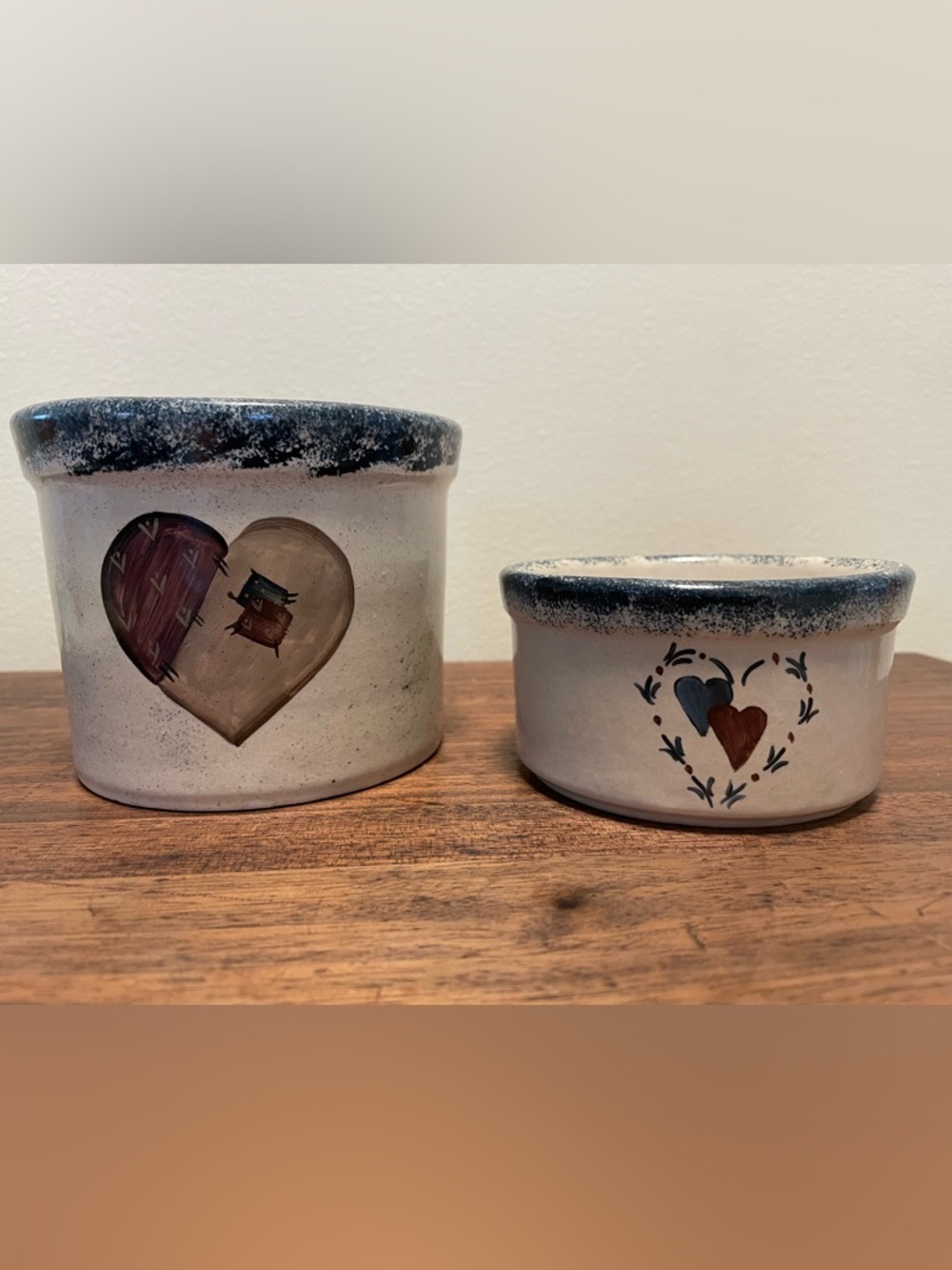RRP Co Robinson Ransbottom Pottery Heart Crock & Ramekin